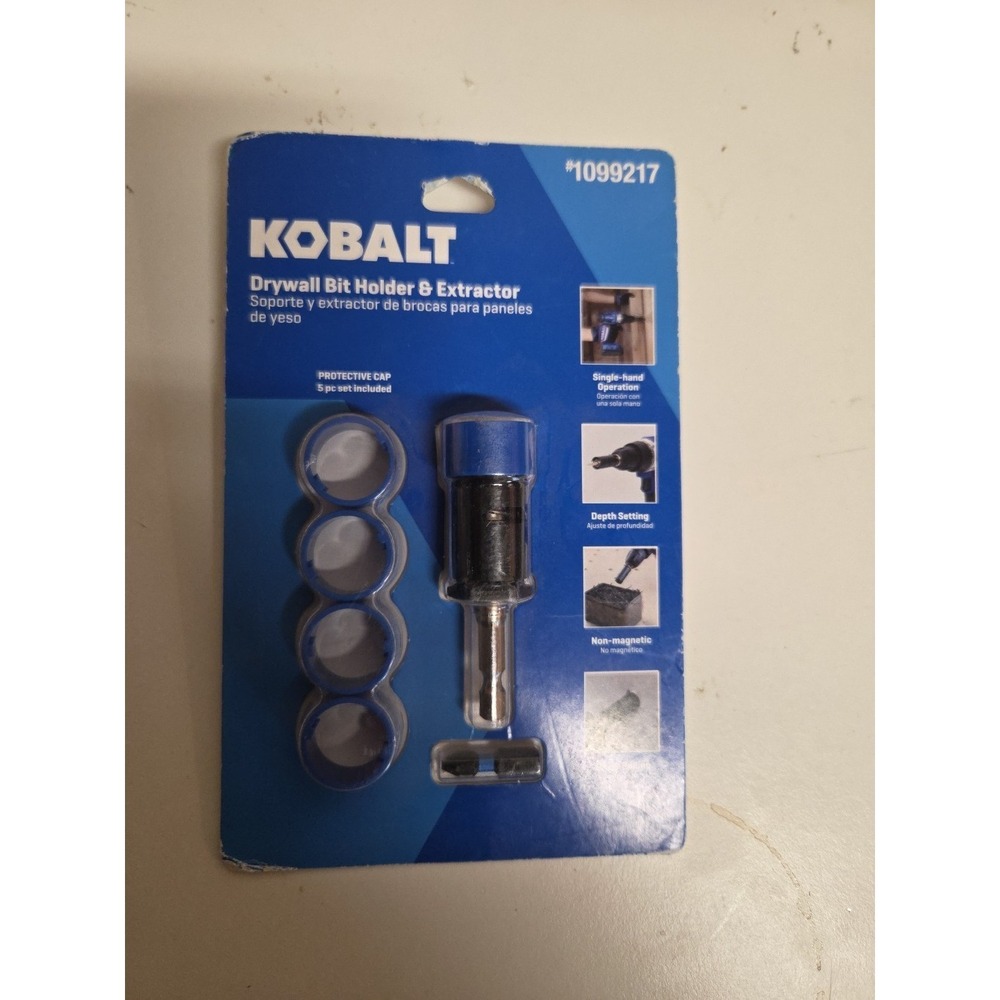 Kobalt drywall bit holder and extractor 1099217 single hand operation {AA}